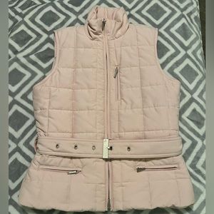 Ralph Lauren Pink Quilted Belted Vest